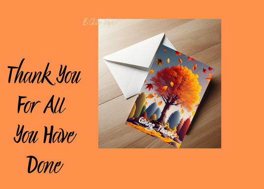 Gratitude Collections "Giving Thanks"  - Pack of 10 Greeting Cards, 5 x 7 size