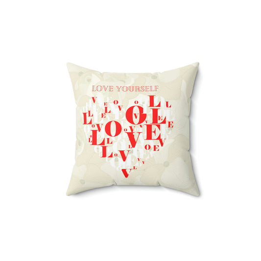 LUVR Home Decor Line - By B'Glitz - Spun Polyester Square Pillow